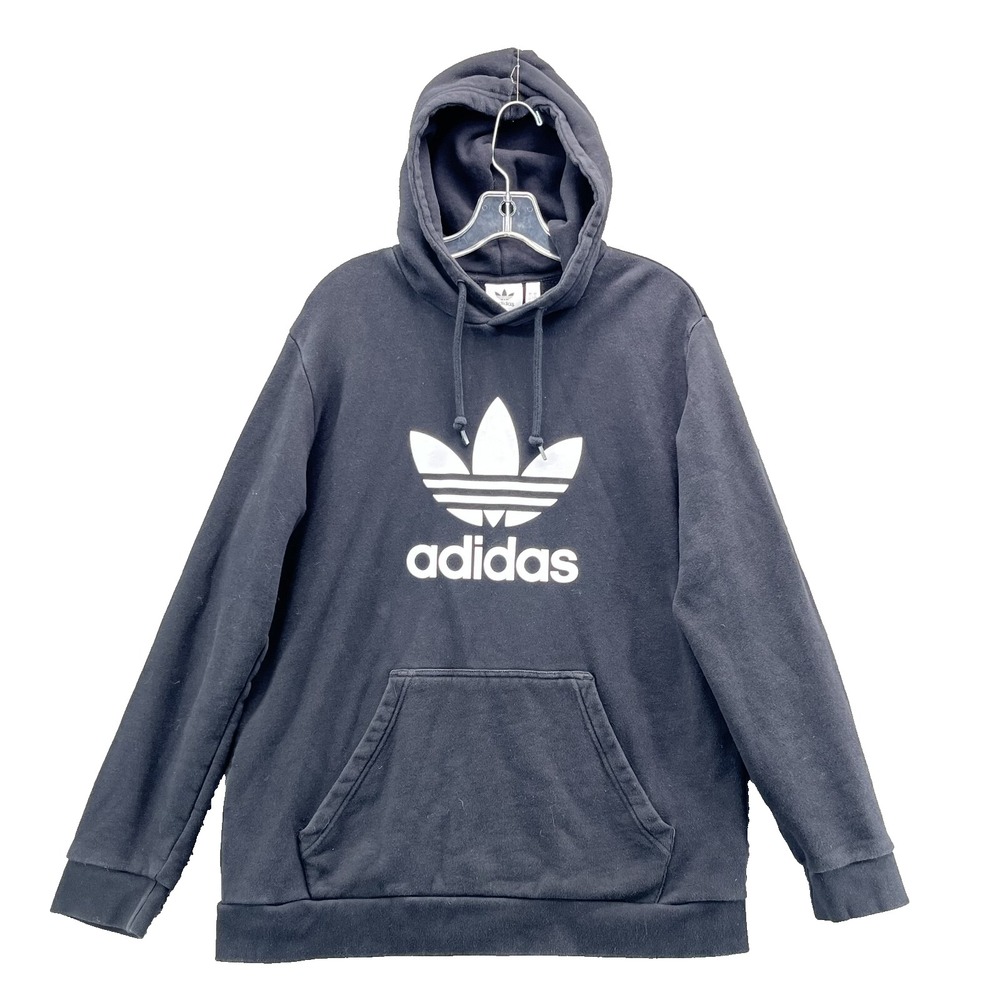 Adidas Hoodie Men's Large Trifold Sportswear Performance Athletic Streetwear Gym